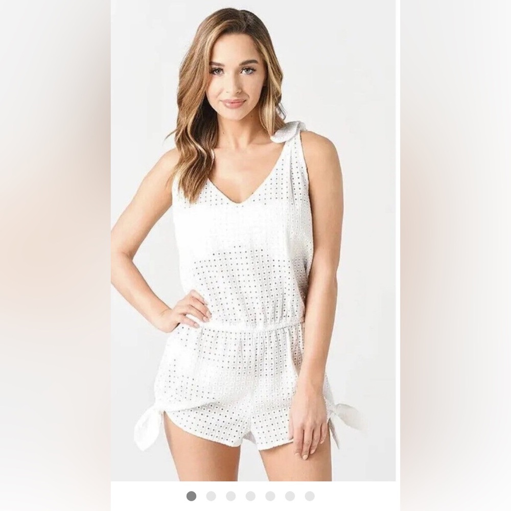 Eberjey White Eyelet Swim Cover-Up